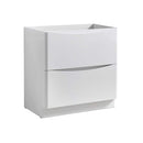 Fresca Tuscany 32" Glossy White Free Standing Modern Bathroom Cabinet FCB9132WH