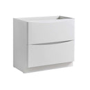 Fresca Tuscany 36" Glossy White Free Standing Modern Bathroom Cabinet FCB9136WH