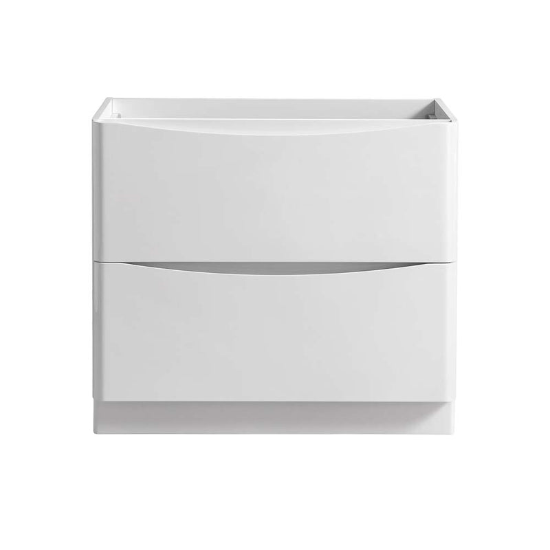 Fresca Tuscany 36" Glossy White Free Standing Modern Bathroom Cabinet FCB9136WH