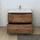 Fresca Tuscany 40" Rosewood Free Standing Modern Bathroom Cabinet with Integrated Sink FCB9140RW-I