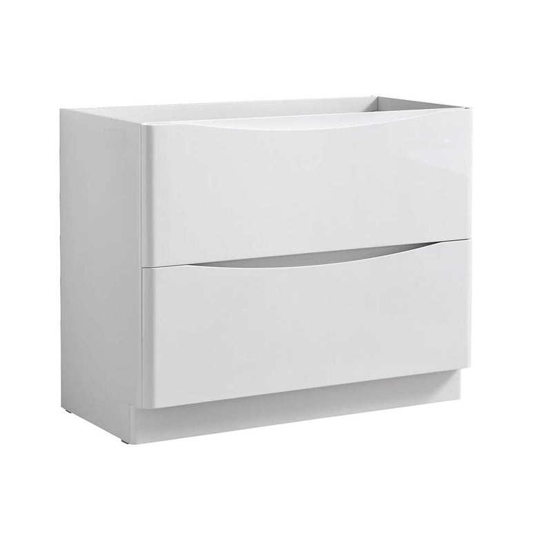 Fresca Tuscany 40" Glossy White Free Standing Modern Bathroom Cabinet FCB9140WH