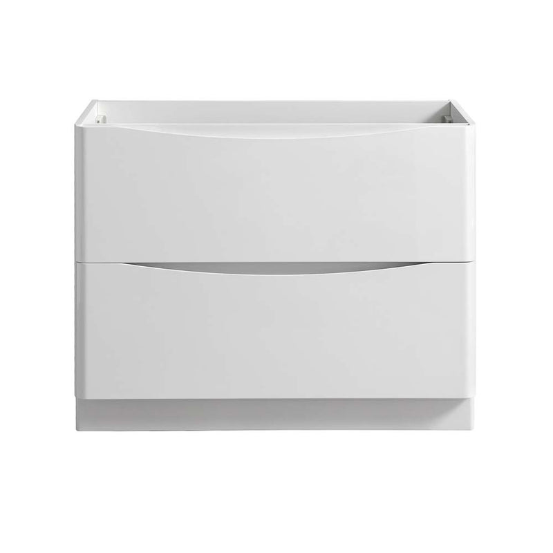 Fresca Tuscany 40" Glossy White Free Standing Modern Bathroom Cabinet FCB9140WH