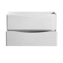 Fresca Tuscany 48" Glossy White Free Standing Double Sink Modern Bathroom Cabinet FCB9148WH-D