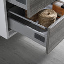 Fresca Catania 30" Glossy Ash Gray Wall Hung Modern Bathroom Cabinet with Integrated Sink FCB9230HA-I