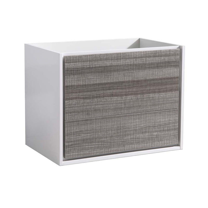 Fresca Catania 30" Glossy Ash Gray Wall Hung Modern Bathroom Cabinet FCB9230HA