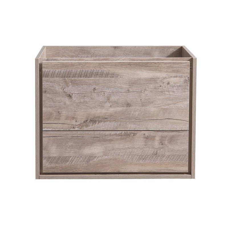 Fresca Catania 30" Rustic Natural Wood Wall Hung Modern Bathroom Cabinet FCB9230RNW