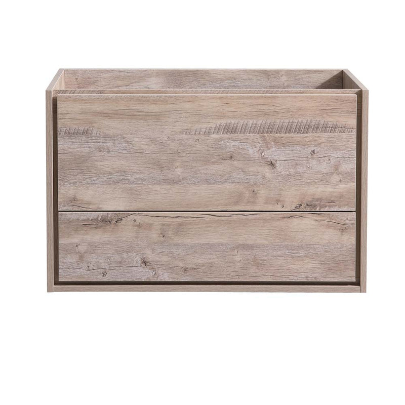 Fresca Catania 36" Rustic Natural Wood Wall Hung Modern Bathroom Cabinet FCB9236RNW