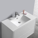 Fresca Catania 36" Glossy White Wall Hung Modern Bathroom Cabinet with Integrated Sink FCB9236WH-I