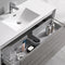 Fresca Catania 48" Glossy Ash Gray Wall Hung Modern Bathroom Cabinet with Integrated Sink FCB9248HA-I