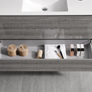 Fresca Catania 48" Glossy Ash Gray Wall Hung Modern Bathroom Cabinet with Integrated Sink FCB9248HA-I