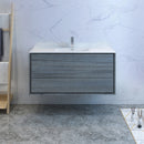 Fresca Catania 48" Ocean Gray Wall Hung Modern Bathroom Cabinet with Integrated Sink FCB9248OG-I