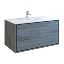 Fresca Catania 48" Ocean Gray Wall Hung Modern Bathroom Cabinet w/ Integrated Sink FCB9248OG-I