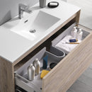 Fresca Catania 48" Rustic Natural Wood Wall Hung Modern Bathroom Cabinet with Integrated Sink FCB9248RNW-I