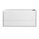 Fresca Catania 48" Glossy White Wall Hung Double Sink Modern Bathroom Cabinet FCB9248WH-D