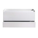 Fresca Catania 48" Glossy White Wall Hung Double Sink Modern Bathroom Cabinet FCB9248WH-D