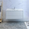 Fresca Catania 48" Glossy White Wall Hung Modern Bathroom Cabinet with Integrated Sink FCB9248WH-I