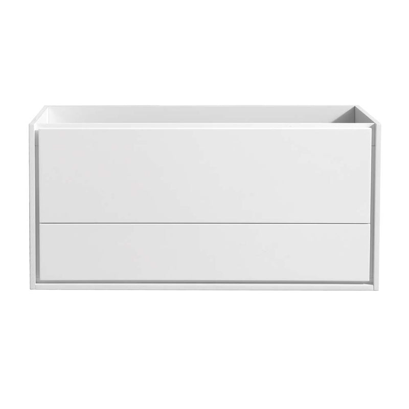 Fresca Catania 48" Glossy White Wall Hung Modern Bathroom Cabinet FCB9248WH