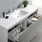 Fresca Catania 60" Glossy Ash Gray Wall Hung Modern Bathroom Cabinet with Integrated Single Sink FCB9260HA-S-I