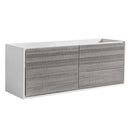 Fresca Catania 60" Glossy Ash Gray Wall Hung Single Sink Modern Bathroom Cabinet FCB9260HA-S