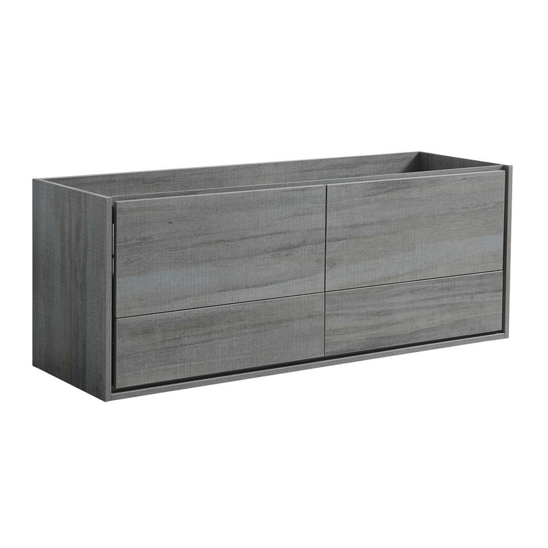 Fresca Catania 60" Ocean Gray Wall Hung Single Sink Modern Bathroom Cabinet FCB9260OG-S