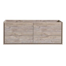 Fresca Catania 60" Rustic Natural Wood Wall Hung Double Sink Modern Bathroom Cabinet FCB9260RNW-D