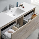 Fresca Catania 60" Rustic Natural Wood Wall Hung Modern Bathroom Cabinet with Integrated Single Sink FCB9260RNW-S-I