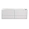 Fresca Catania 60" Glossy White Wall Hung Double Sink Modern Bathroom Cabinet FCB9260WH-D