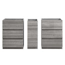 Fresca Lazzaro 60" Glossy Ash Gray Free Standing Double Sink Modern Bathroom Cabinet FCB93-241224HA-D