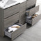 Fresca Lazzaro 60" Gray Wood Free Standing Double Sink Modern Bathroom Cabinet with Integrated Sinks FCB93-241224MGO-D-I