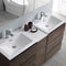 Fresca Lazzaro 60" Rosewood Free Standing Double Sink Modern Bathroom Cabinet with Integrated Sinks FCB93-241224RW-D-I