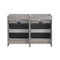 Fresca Lazzaro 48" Glossy Ash Gray Free Standing Double Sink Modern Bathroom Cabinet FCB93-2424HA-D