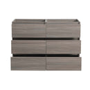 Fresca Lazzaro 48" Gray Wood Free Standing Double Sink Modern Bathroom Cabinet FCB93-2424MGO-D