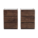 Fresca Lazzaro 48" Rosewood Free Standing Double Sink Modern Bathroom Cabinet FCB93-2424RW-D