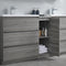 Fresca Lazzaro 72" Glossy Ash Gray Free Standing Double Sink Modern Bathroom Cabinet with Integrated Sinks FCB93-301230HA-D-I