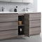 Fresca Lazzaro 72" Gray Wood Free Standing Double Sink Modern Bathroom Cabinet with Integrated Sinks FCB93-301230MGO-D-I