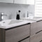 Fresca Lazzaro 72" Gray Wood Free Standing Double Sink Modern Bathroom Cabinet with Integrated Sinks FCB93-301230MGO-D-I