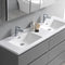 Fresca Lazzaro 60" Gray Free Standing Modern Bathroom Cabinet with Integrated Double Sink FCB93-3030GR-D-I