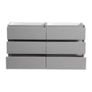 Fresca Lazzaro 60" Gray Free Standing Double Sink Modern Bathroom Cabinet FCB93-3030GR-D