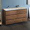 Fresca Lazzaro 60" Rosewood Free Standing Modern Bathroom Cabinet with Integrated Double Sink FCB93-3030RW-D-I