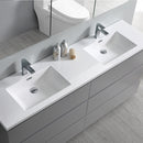 Fresca Lazzaro 72" Gray Free Standing Modern Bathroom Cabinet with Integrated Double Sink FCB93-3636GR-D-I