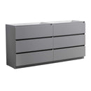 Fresca Lazzaro 72" Gray Free Standing Double Sink Modern Bathroom Cabinet FCB93-3636GR-D