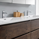 Fresca Lazzaro 72" Rosewood Free Standing Modern Bathroom Cabinet with Integrated Double Sink FCB93-3636RW-D-I