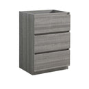 Fresca Lazzaro 24" Glossy Ash Gray Free Standing Modern Bathroom Cabinet FCB9324HA