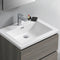 Fresca Lazzaro 24" Gray Wood Free Standing Modern Bathroom Cabinet with Integrated Sink FCB9324MGO-I