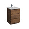 Fresca Lazzaro 24" Rosewood Free Standing Modern Bathroom Cabinet w/ Integrated Sink FCB9324RW-I