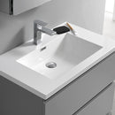 Fresca Lazzaro 30" Gray Free Standing Modern Bathroom Cabinet with Integrated Sink FCB9330GR-I