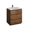 Fresca Lazzaro 30" Rosewood Free Standing Modern Bathroom Cabinet w/ Integrated Sink FCB9330RW-I