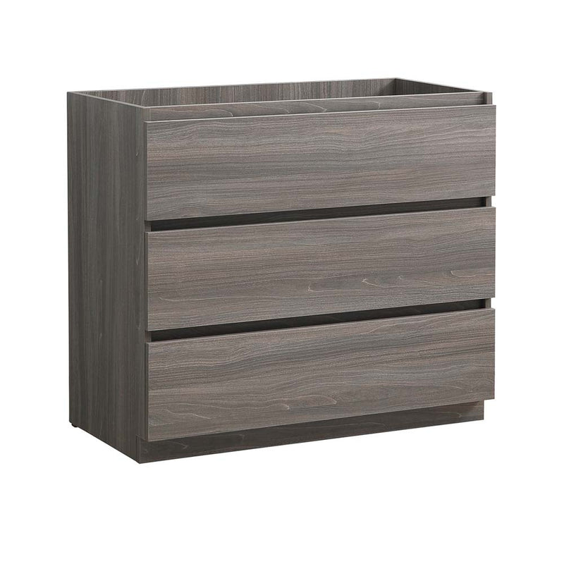 Fresca Lazzaro 42" Gray Wood Free Standing Modern Bathroom Cabinet FCB9342MGO