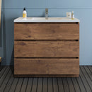 Fresca Lazzaro 42" Rosewood Free Standing Modern Bathroom Cabinet with Integrated Sink FCB9342RW-I