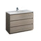 Fresca Lazzaro 48" Gray Wood Free Standing Modern Bathroom Cabinet w/ Integrated Sink FCB9348MGO-I